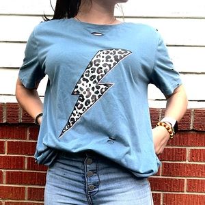 T-shirt with lightning bolt